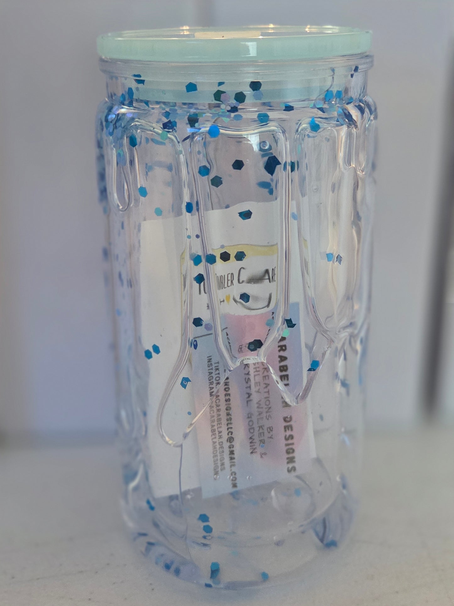 Premade clear & blue