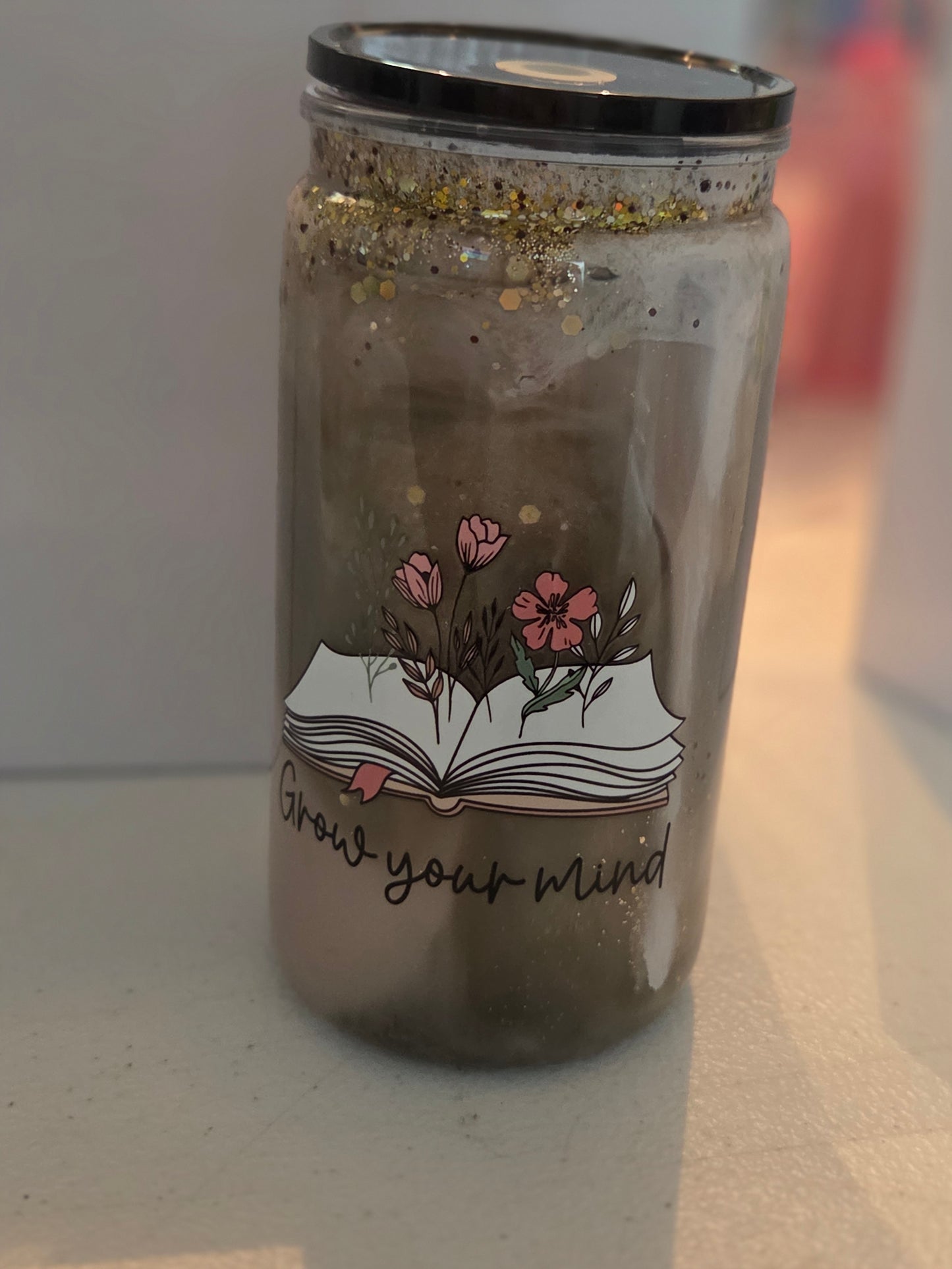 Premade "Grow your Mind" tumbler
