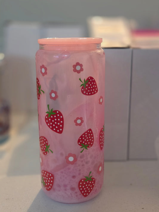 Premade "Strawberry Milk" tumbler